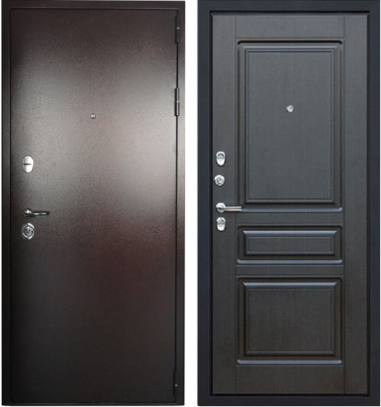 Входная дверь Страж 3К Броня Классика Антик медь/ Венге 960х2050 Левое