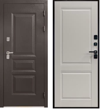 Входная дверь с терморазрывом Промет Термо Винтер Арктик Графит RAL 7024/ Белый арктик 880х2050 Правое