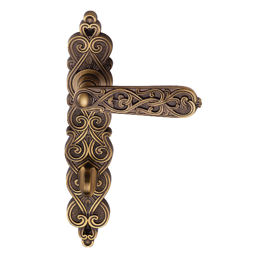 Дверная ручка на планке Archie ARABESCO OL  ACF Античный кофе