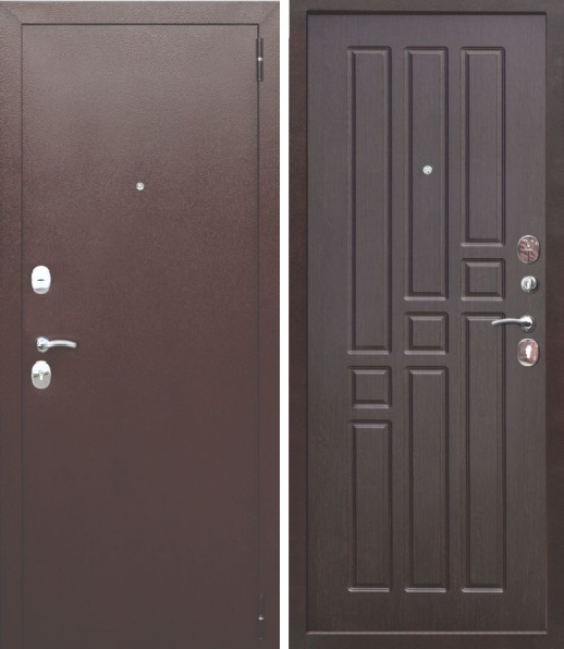 Входная дверь Ferroni Гарда 8 мм Медный антик/ Венге 860х2050 Левое