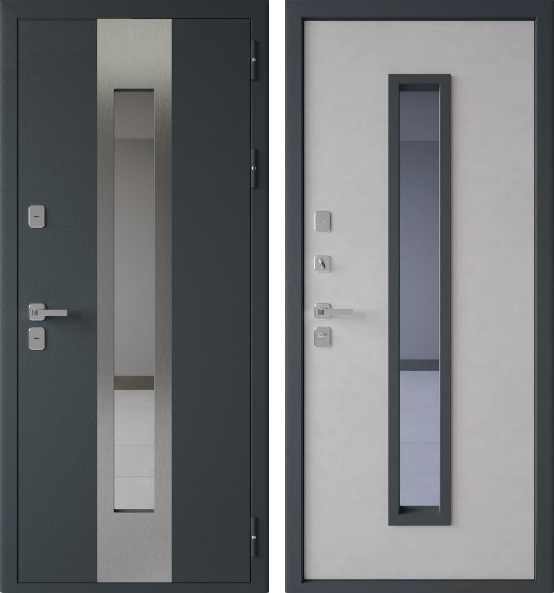 Входная дверь с терморазрывом Berserker TERMAX LUMYA RAL 7016/ Бетон крем 860х2050 Левое