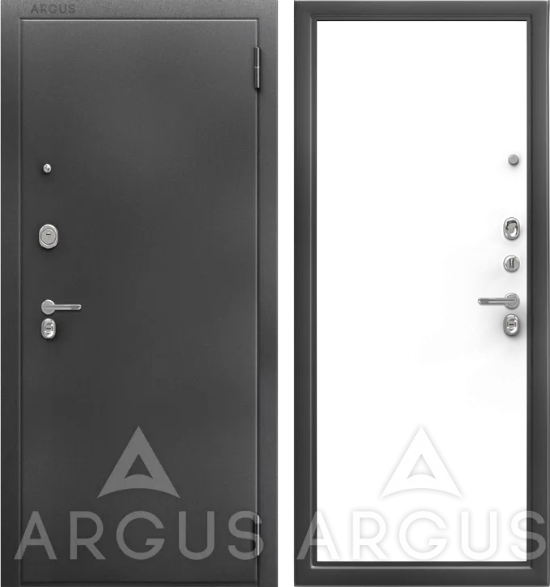 Входная дверь Argus ДА 64 Ивен Антик серебро/ Эмалит арктик 870х2050 Левое