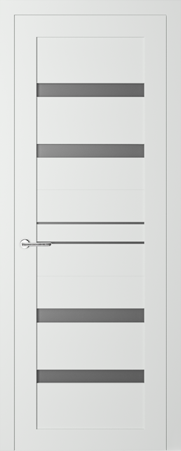Межкомнатная дверь модель PV-10 Эмалит Белый/ Мателюкс графит 600х2000