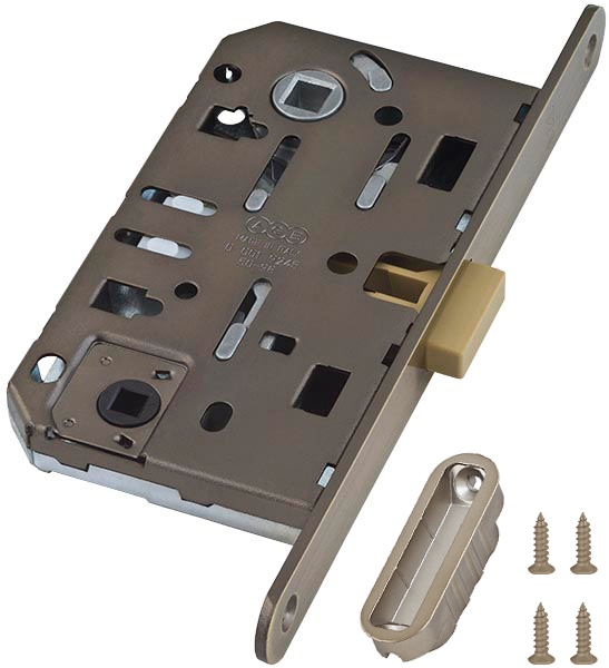 Защелка сантехническая магнитная AGB B06102.50.567 с отв.пл.  AB Бронза античная