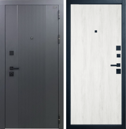 Входная дверь VFD Balance Twin Niuta Sharkskin/ Nord Vellum 860х2050 Левое