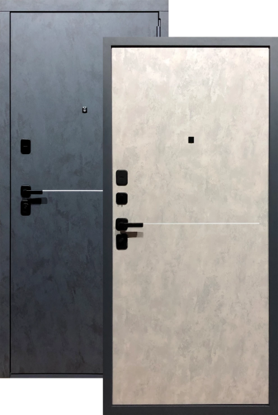 Входная дверь Выбор Стелла 3К  Бетон темный/ Бетон светлый 860х2050 Левое