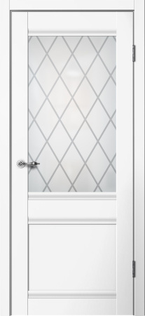 Межкомнатная дверь FlyDoors C1 ДО Эмалит  Белый/ Мателюкс  900х2000