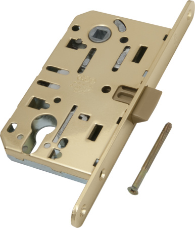 Замок под цилиндр пластиковый AGB B01103.50 без отв.пл.  B Латунь