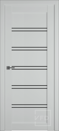 Межкомнатная дверь VFD E28 ДО Emalex Steel/ Black Gloss 700х2000