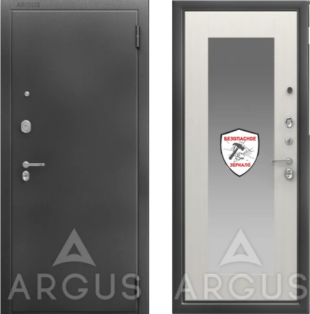 Входная дверь Argus ДА 66 Милли Антик серебро/ Ясень белый 970х2050 Правое