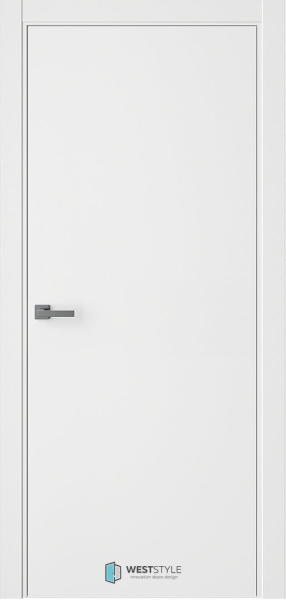 Межкомнатная дверь WestStyle Гладкое ДГ Эмаль белая 600х2000 (Защелка магнит. WC)