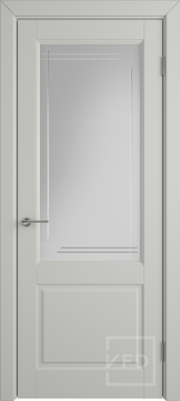 Межкомнатная дверь VFD Dorren ДО Cotton/ Crystal Cloud L 600х2000