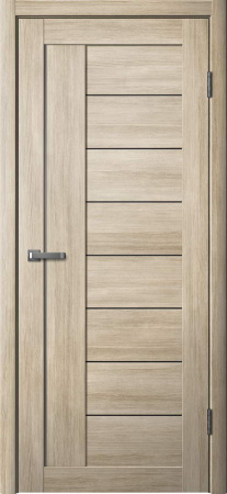 Межкомнатная дверь FlyDoors 201 ДО  Ясень латте/ Черный лакобель  600х2000