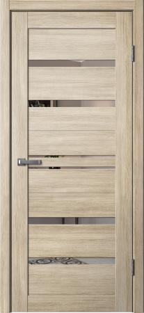 Межкомнатная дверь FlyDoors B1 ДО  Ясень латте/ Зеркало  900х2000