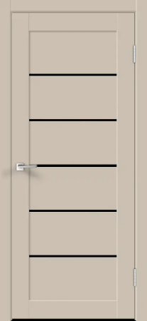 Межкомнатная дверь VellDoris LINEA 1 EMALUX Кварцит/ Черный лакобель 900х2000