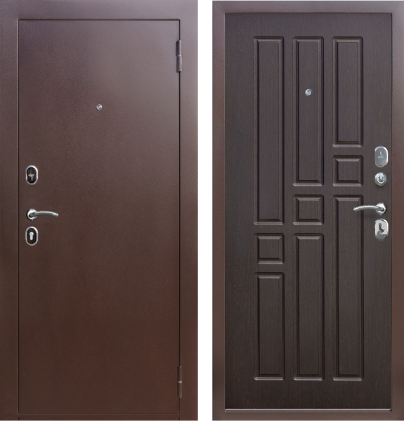 Входная дверь Ferroni Гарда mini Медный антик/ Венге 860х1800 Левое