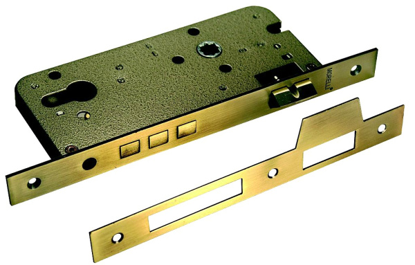 Замок под цилиндр металлический Morelli L03  AB Бронза античная