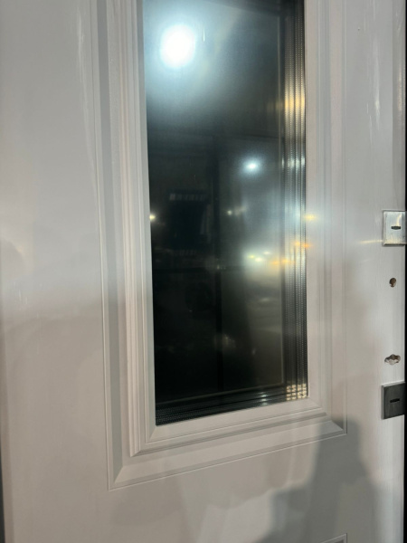 Входная дверь с терморазрывом Ferroni 11 см Протерма ЗD Стеклопакет Графит/ Белый 860х2050 Левое