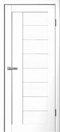Межкомнатная дверь FlyDoors 201 ДО Ясень белый/ Белый лакобель 600х2000