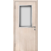 Влагостойкая дверь Kapelli classic ДО Дуб беленый экошпон 600х2000/ ст. Прозрачное h900х300