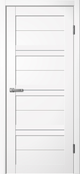 Межкомнатная дверь FlyDoors 302 Эмалит Белый/ Белый лакобель 600х2000