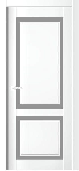 Межкомнатная дверь Дубрава Сибирь ЦДО 490 Шарле белый/ Мателюкс графит 900х2000