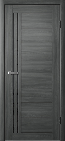 Межкомнатная дверь FlyDoors 270 ДО  Ясень графит/ Черный лакобель  600х2000