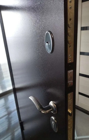 Входная дверь Промет Титан Медный антик/ Лесной орех 860х2050 Левое