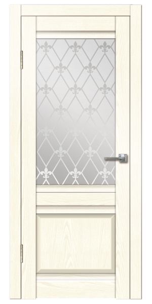 Межкомнатная дверь Дверная линия Гранд 2 ДО Ясень белый/ Сатинато художественное 900х2000