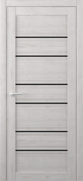 Межкомнатная дверь Albero Техас ДО Жемчужный/ Черный лакобель 600х2000