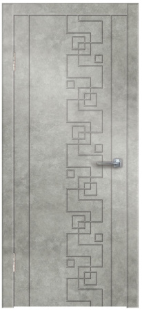 Межкомнатная дверь Дверная линия Зигзаг ДГ Бетон крем 600х2000
