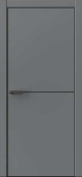 Межкомнатная дверь WestStyle IN 39 ДГ Альпийская ночь/ кромка Алюм.черная с 4-х сторон 900х2000 (Защелка магнит. WC)