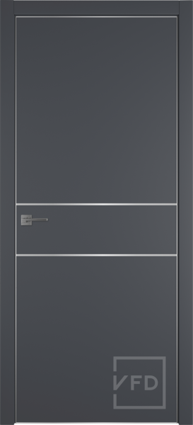 Межкомнатная дверь VFD Urban 2H Emalex Onyx/ кромка SE с 4-х сторон 900х2000 (Врезка под замок)