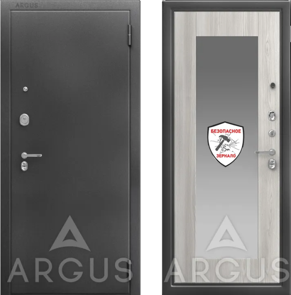 Входная дверь Argus ДА 66 (промо) Милли Антик серебро/ Ясень Ривьера айс 870х2050 Левое