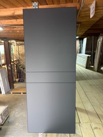 Межкомнатная дверь FlyDoors MATRIX 52 AB Дарк Грей/ кромка Алюм.черная с 4-х сторон 700х2000 (Защелка магнит. WC)