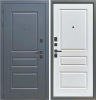 Входная дверь Мастер Сталь АМПИР Серый эмалит/ Белый эмалит 860х2050 Левое