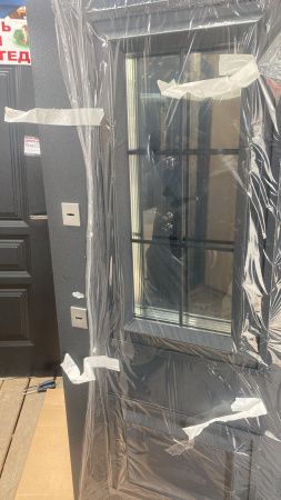 Входная дверь с терморазрывом Ferroni 11 см Протерма ЗD Стеклопакет Графит/ Белый 860х2050 Правое