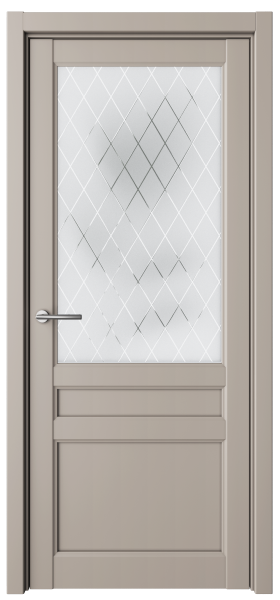 Межкомнатная дверь Albero Олимпия ДО Серый/ Мателюкс рис."Рубин" 900х2000