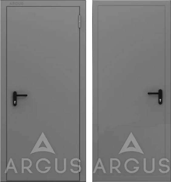 Противопожарная дверь Argus ППД EIS60 Серая шагрень (RAL 7011) 870х2050 Левое