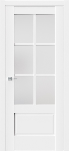 Межкомнатная дверь WestStyle Z 5 ДО Emlayer белый/ Сатинат белое 600х2000