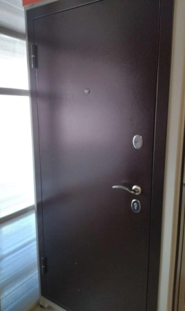 Входная дверь Промет Титан Медный антик/ Лесной орех 860х2050 Левое