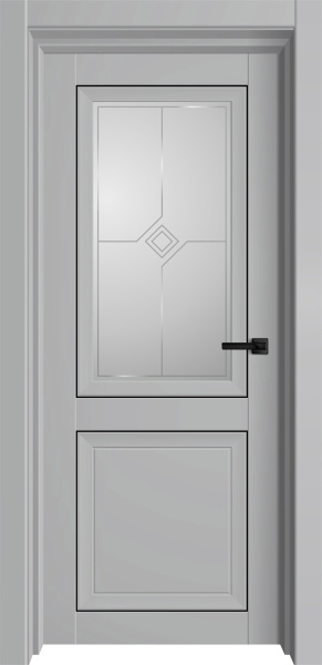Межкомнатная дверь Дверная линия Деканто ДО Серый бархат/ Сатин серый 900х2000