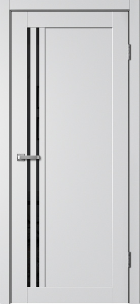 Межкомнатная дверь FlyDoors 275 Эмалит Серебристый/ Черный лакобель 900х2000