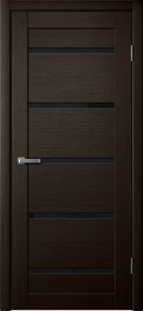 Межкомнатная дверь FlyDoors 206 ДО  Дуб мокко/ Черный лакобель  900х2000