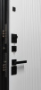 Входная дверь Берлога Тринити Элемент 2П Фрейда черный кварц/ Эмалит арктик 870х2060 Правое