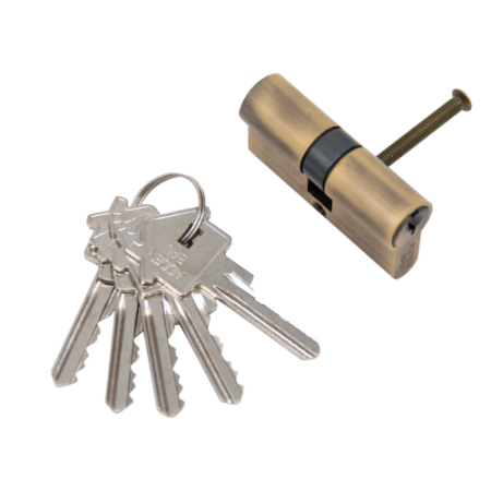 Цилиндровый механизм Adden Bau CYL 5-60 KEY  AB Бронза