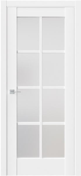Межкомнатная дверь WestStyle Z 2 ДО Emlayer белый/ Сатинат белое 600х2000