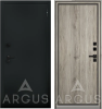 Входная дверь с терморазрывом Argus Тепло Букле черный Ивен/ Рустик пепельный 870х2050 Левое
