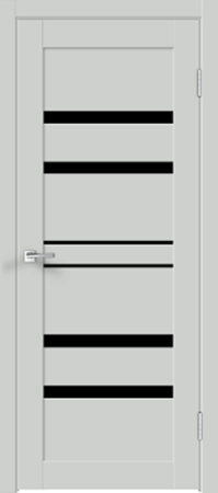 Межкомнатная дверь VellDoris LINEA 6 EMALUX Доломит/ Черный лакобель 800х2000