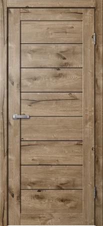 Межкомнатная дверь FlyDoors 242 ДО Дуб пацифик/ Черный лакобель 800х2000